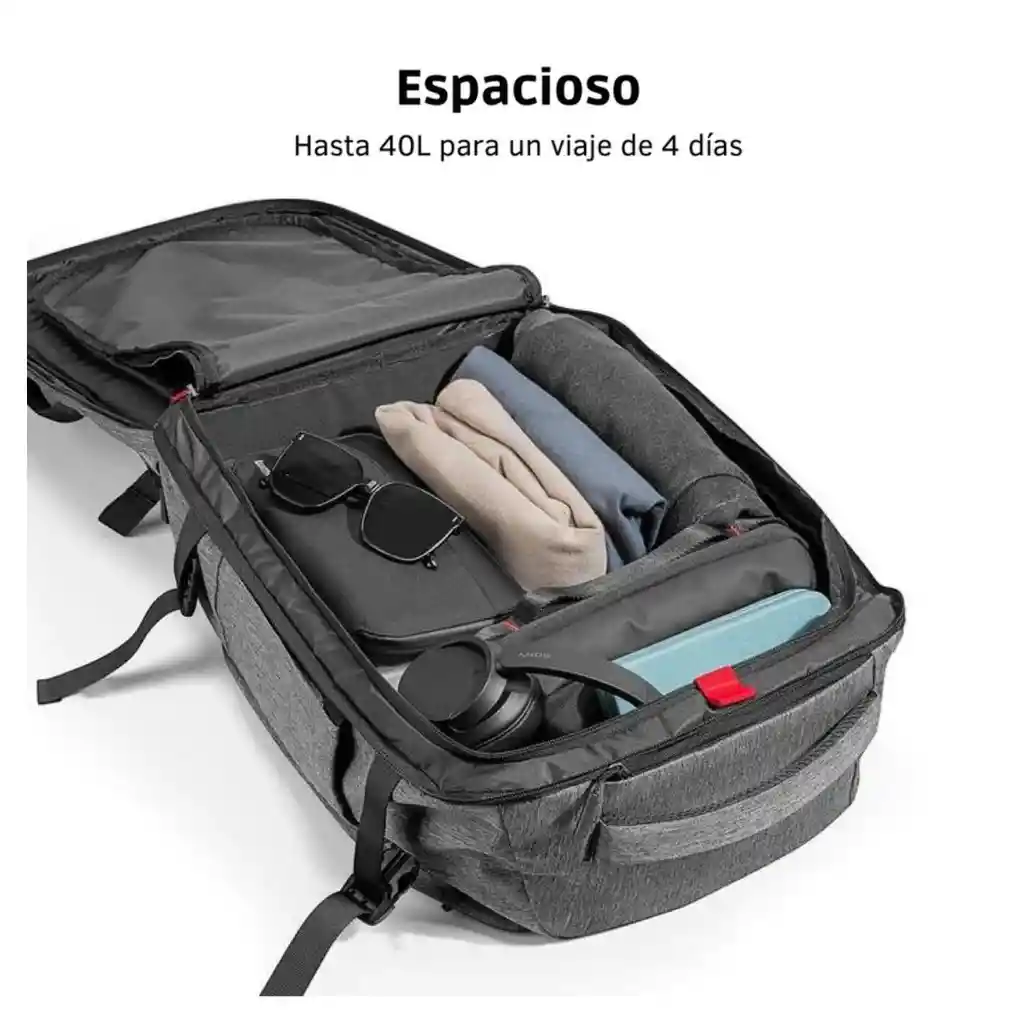 Tomtoc Mochila De Viaje Navigator-t66 Para Notebook 17.3" (40l) - Gris