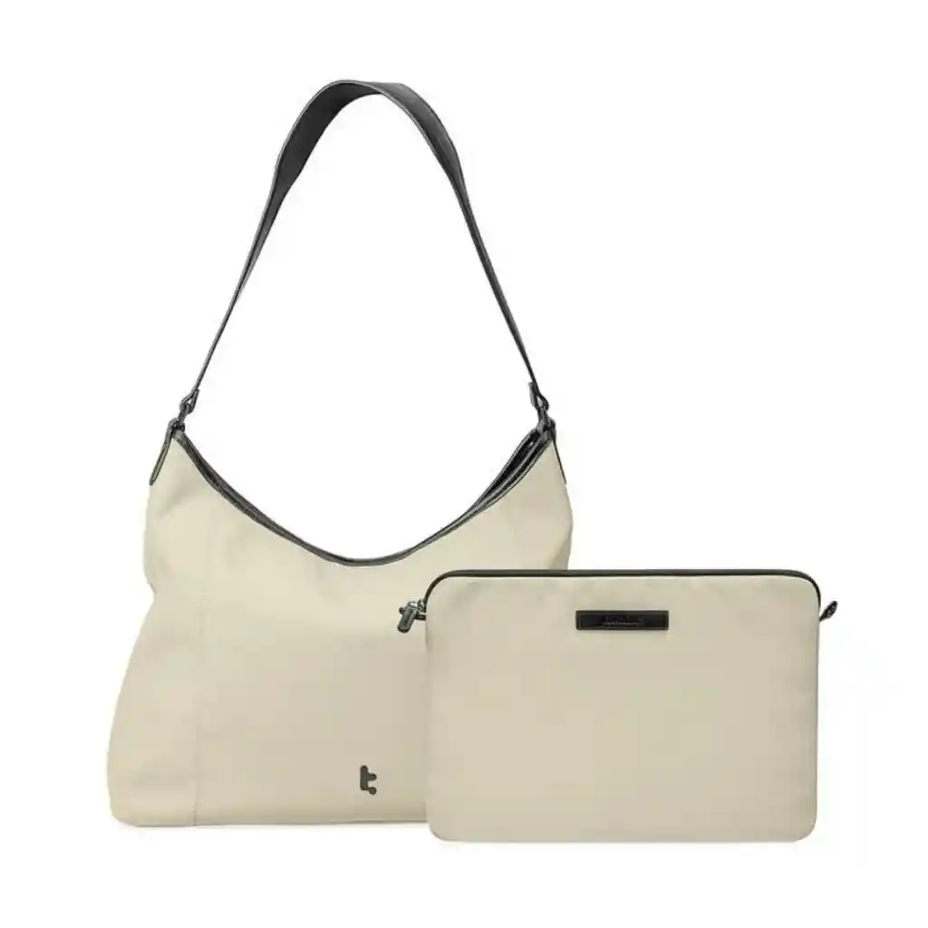 Tomtoc Bolso Tote Versatile-t28 + Funda Notebook 14″ - Beige