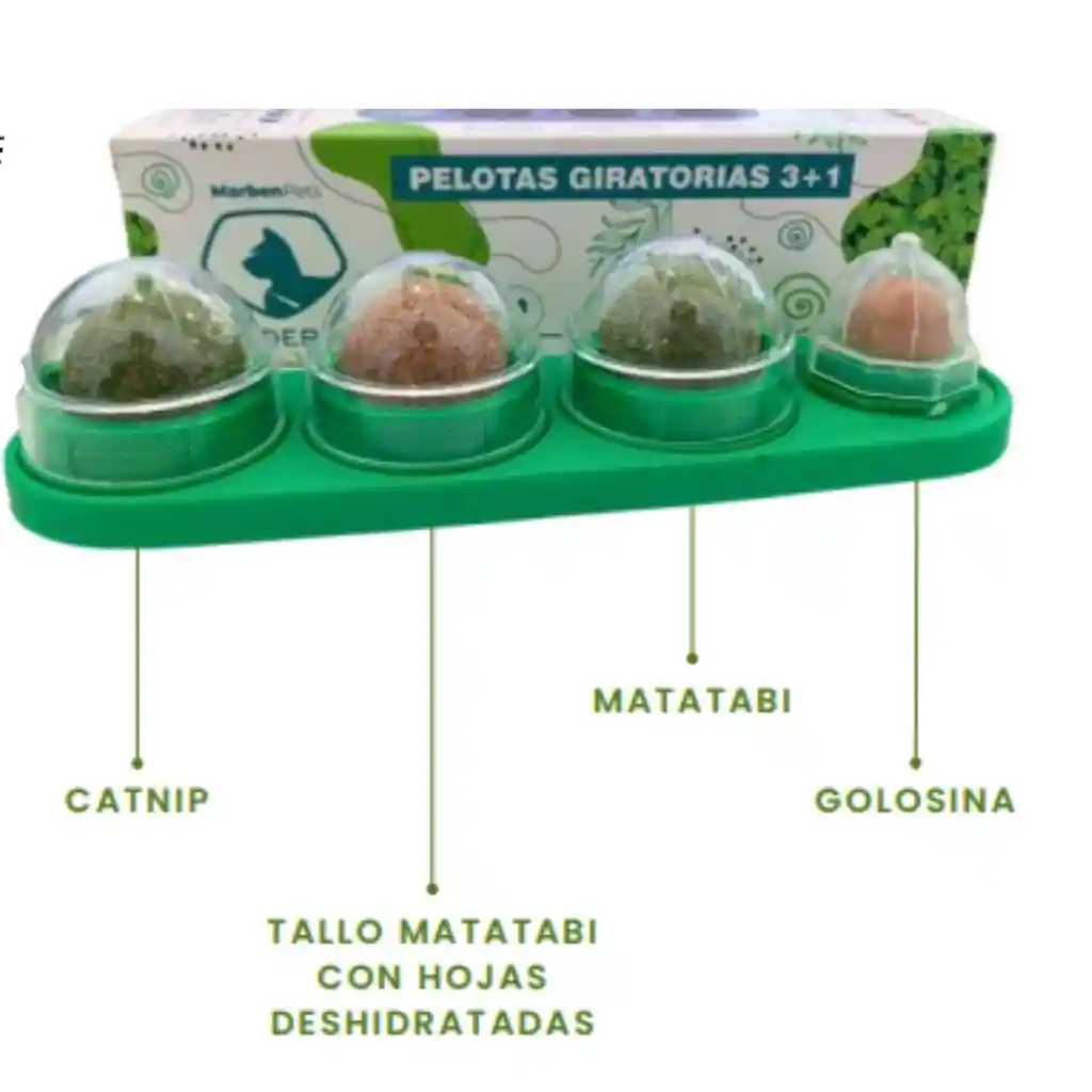 Wonder Cat - Pelotas Giratoria 3+1 (catnip-gall Fruit-matatabi)