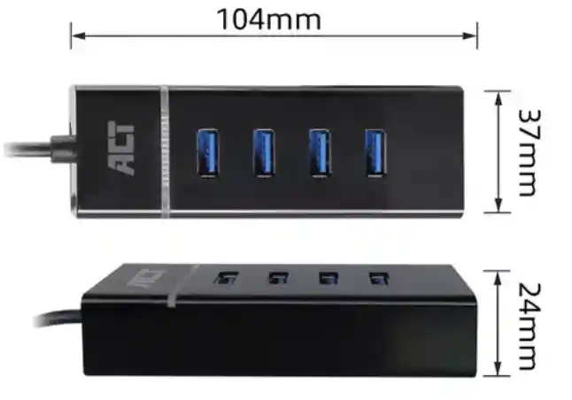 Hub 4 Multi Puerto Usb 2.0 Indicador Led - Datos Y Carga