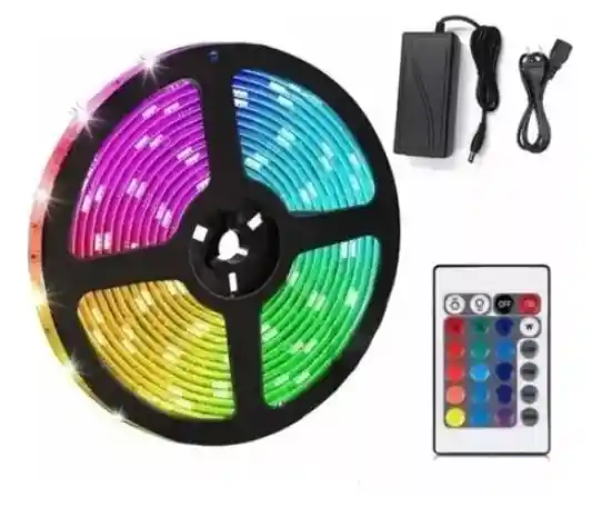 Tira Cinta Led Luces 5050 Rgb Con Control Remoto 5m