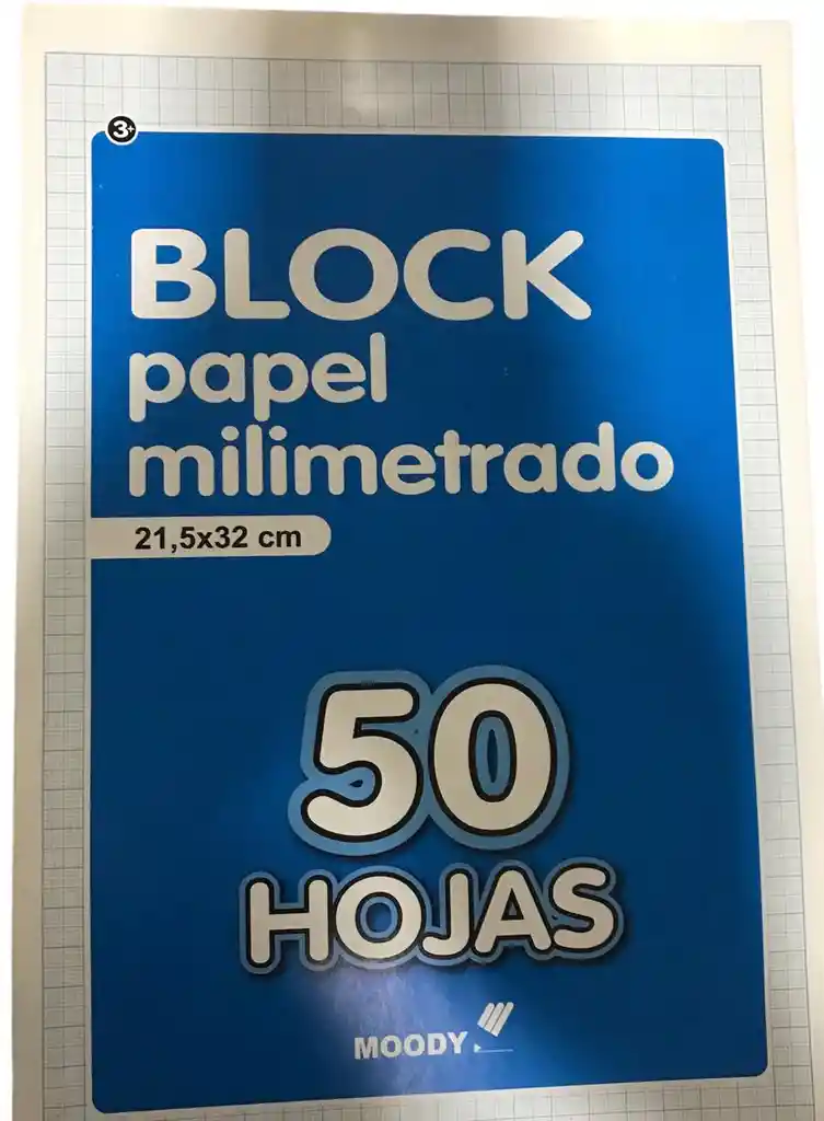 Block Papel Milimetrado 50 Hojas (21,5x32 Cm)