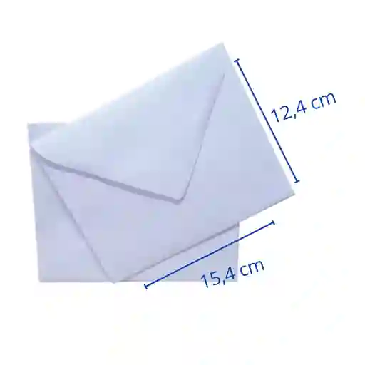 Paquete 10 Sobres Carta Blanco Con Formato De 15,4x12,4 Cm