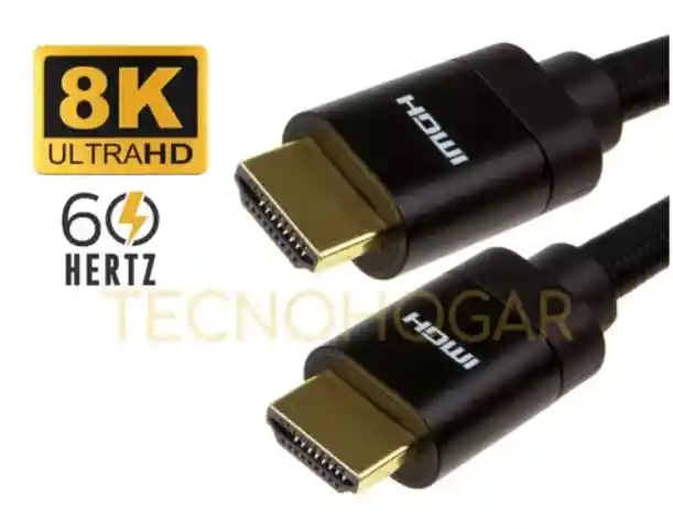 Cable Hdmi 8k 60hz De 5 Metros, Conexiones Bañada En Oro