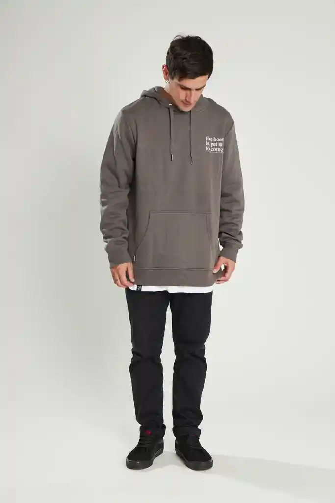 Poleron Hoodie The Best Gris L