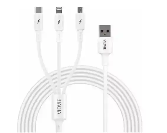 Cable Cargador Triple 3 En 1 Micro, Tipo C, Lighting Multiple