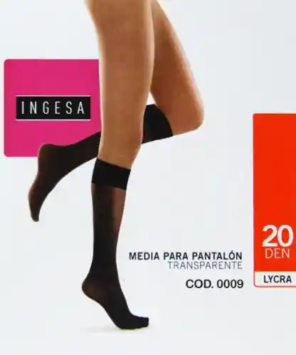 Media Pantalón Elasticada 20 Denier Tu Negro