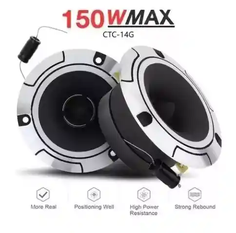 Par Tweeter 150wmax Optimizador Sonido 10cm Aluminio