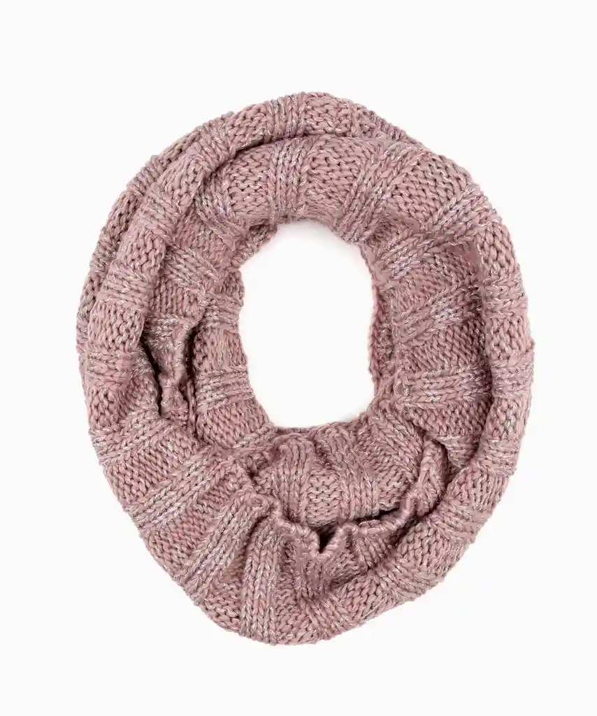 Bufanda Mujer Infinita Tejida Rosado