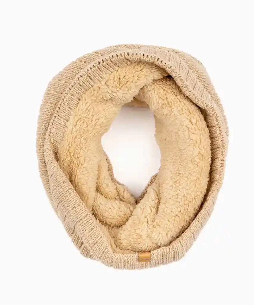 Bufanda Mujer De Cuello Beige