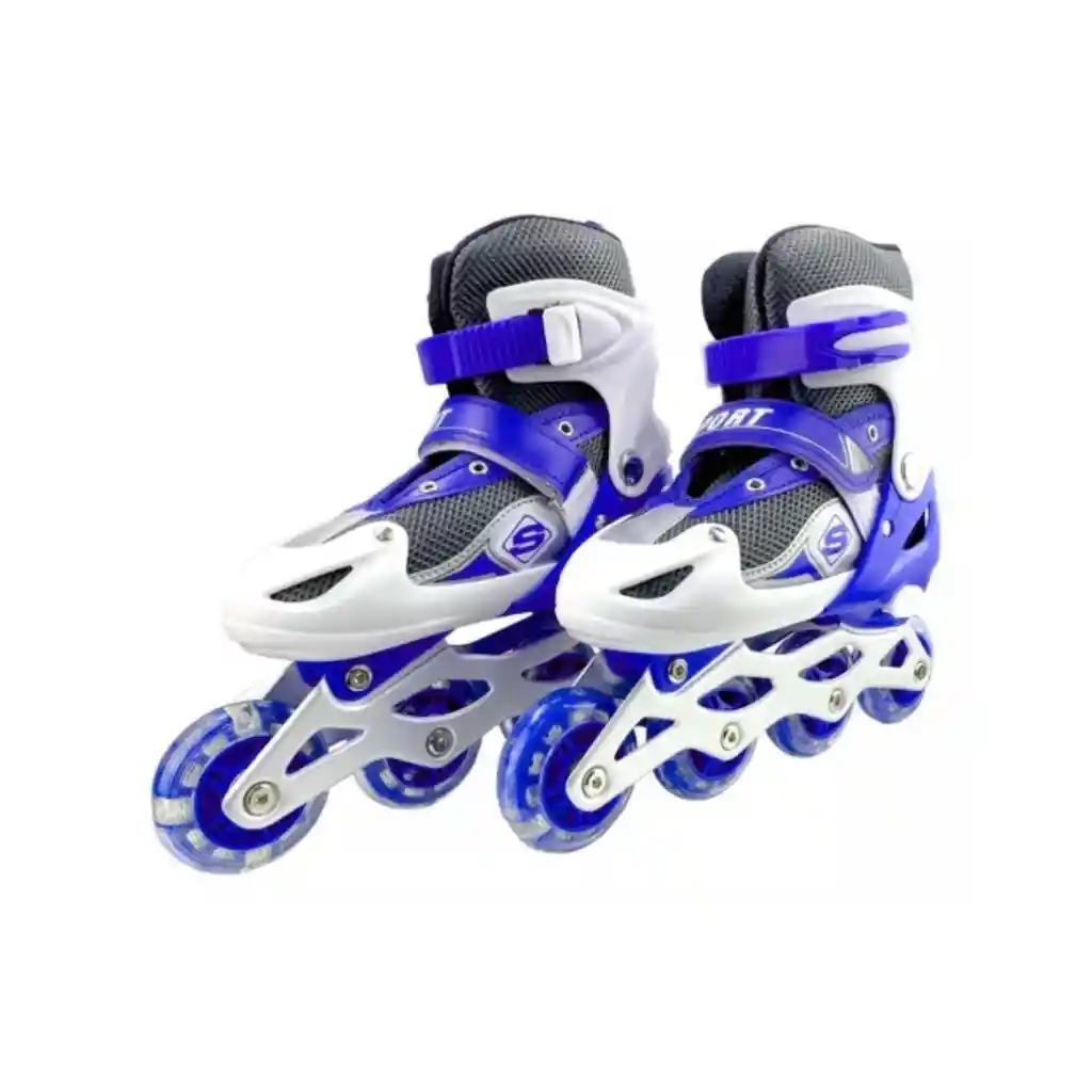 Patines Roller Línea Juveniles Ajustable Azul M