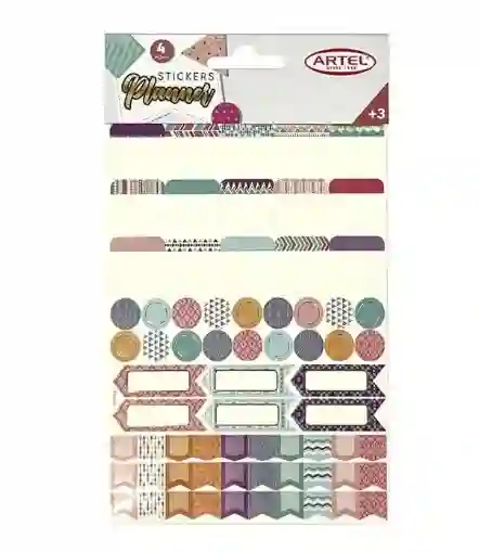 Stickers Pastel 4 Hojas(170x125mm)