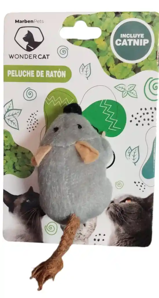 Wonder Cat - Peluche Raton Con Catnip 8 Cm Para Gatos