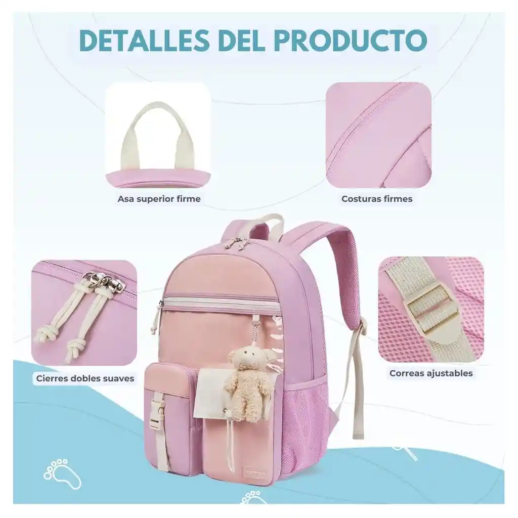 Mommore Mochila Escolar Ligera Kawaii Kids 19l