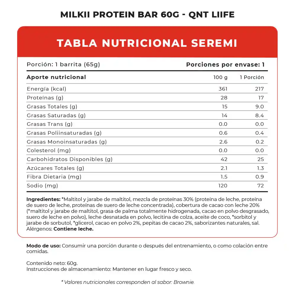 Barrita Milkii Protein Bar 60g Sabor Cookies