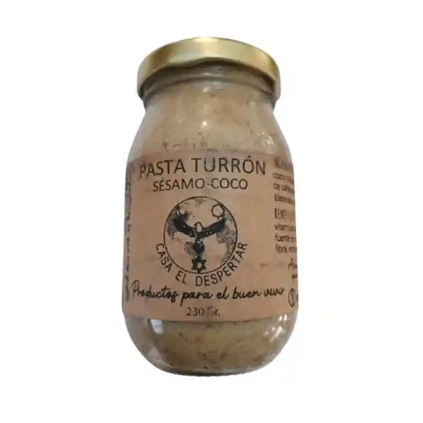 Pasta Turron Sesamo Coco 230g Casa El Despertar	