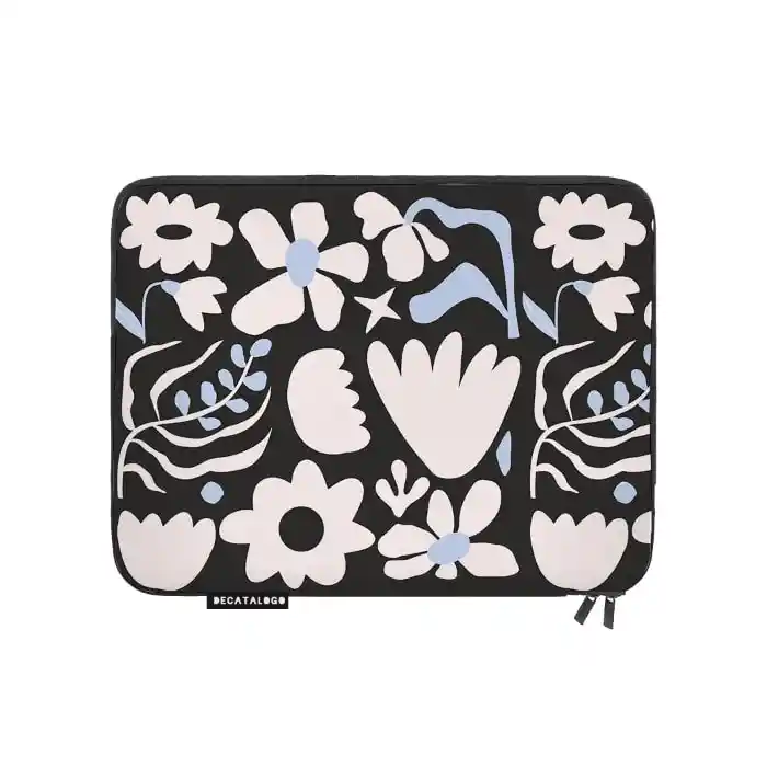 Estuche Notebook 13p Flores Blue