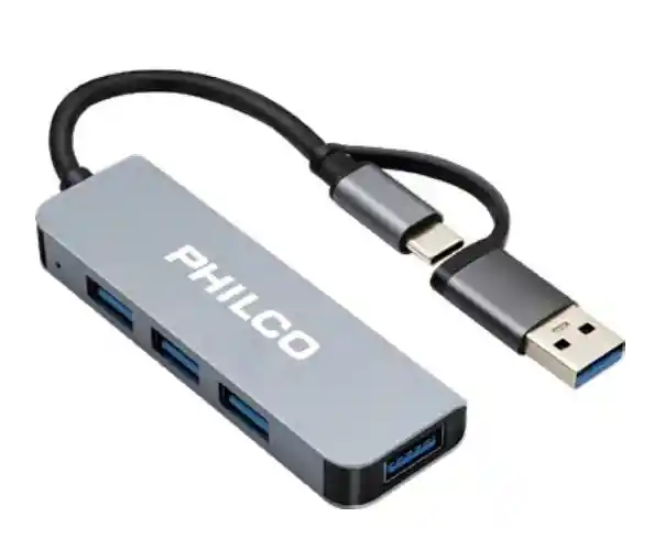 Adaptador Philco Usb-c To Usb A 4 Port Usb