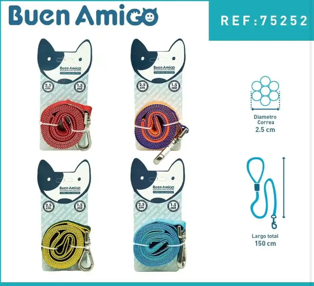 Buen Amigo - Correa Para Perros 1.5 Metros * 2.5 Cm (75252)