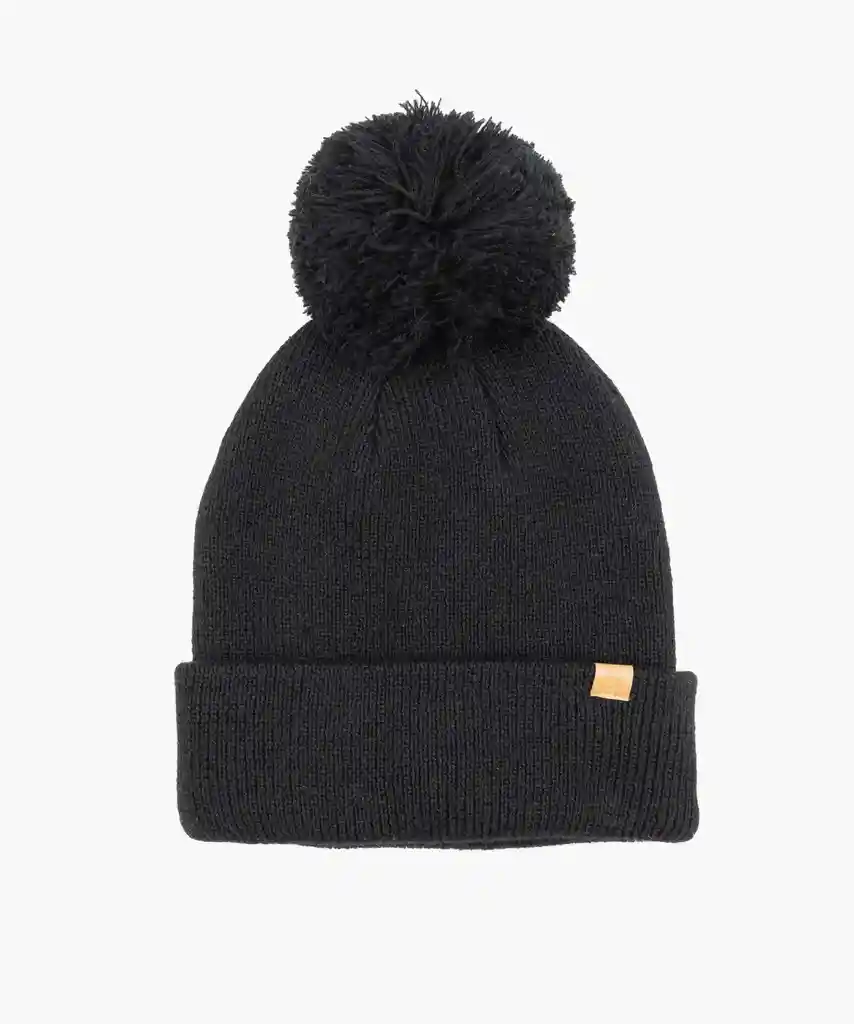 Gorro Mujer Con Pompón Negro