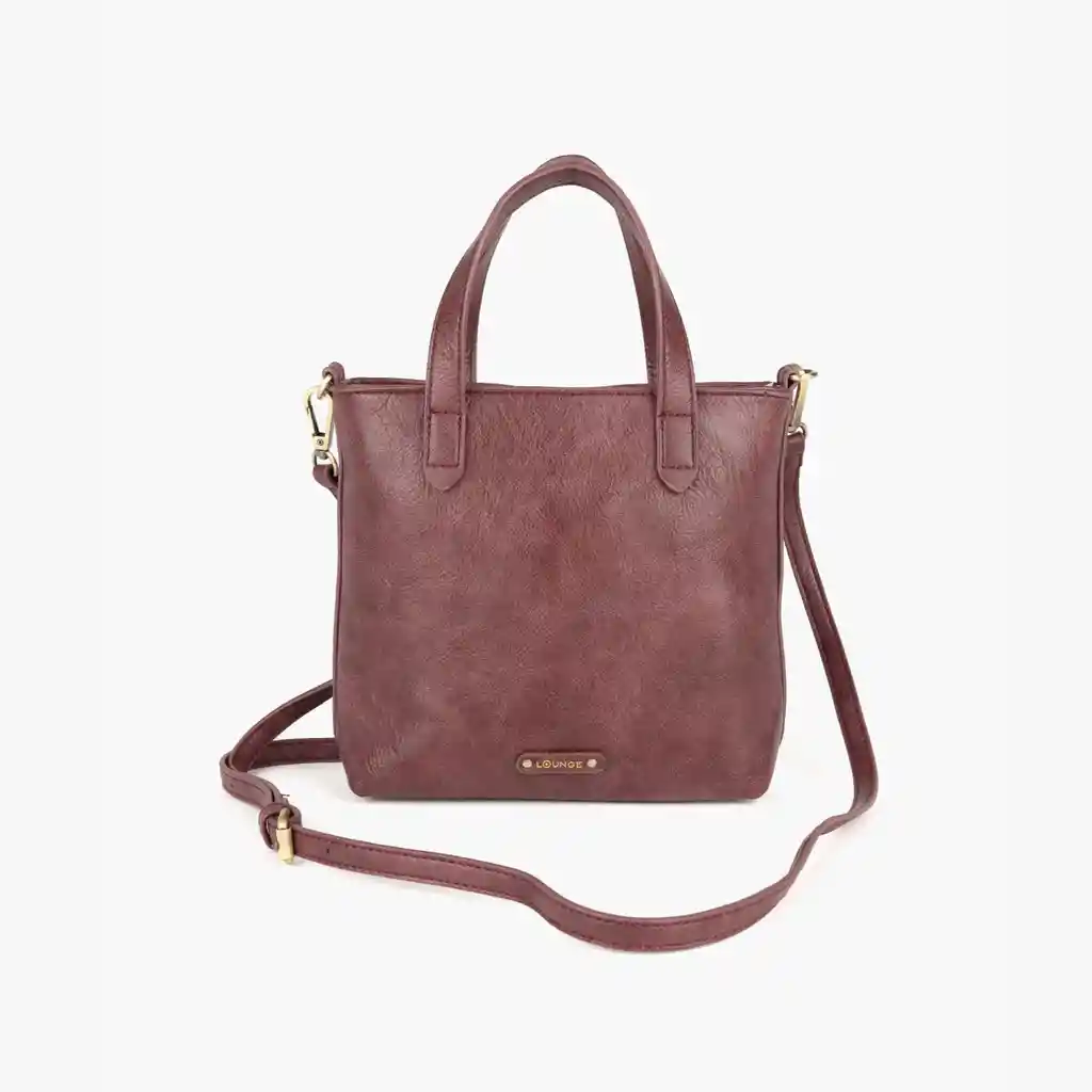 Cartera Bandolera Mujer Con Tachas Burdeo