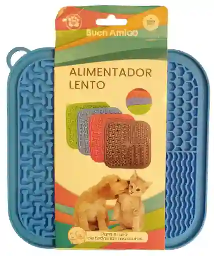 Buen Amigo - Plato Plastico Interactivo (alimentador Lento) Para Mascotas
