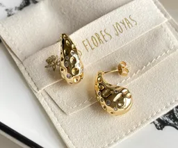 Aros Oro Gotas Con Circones