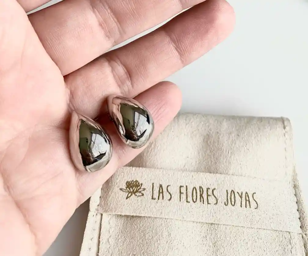 Aros Plata Gota