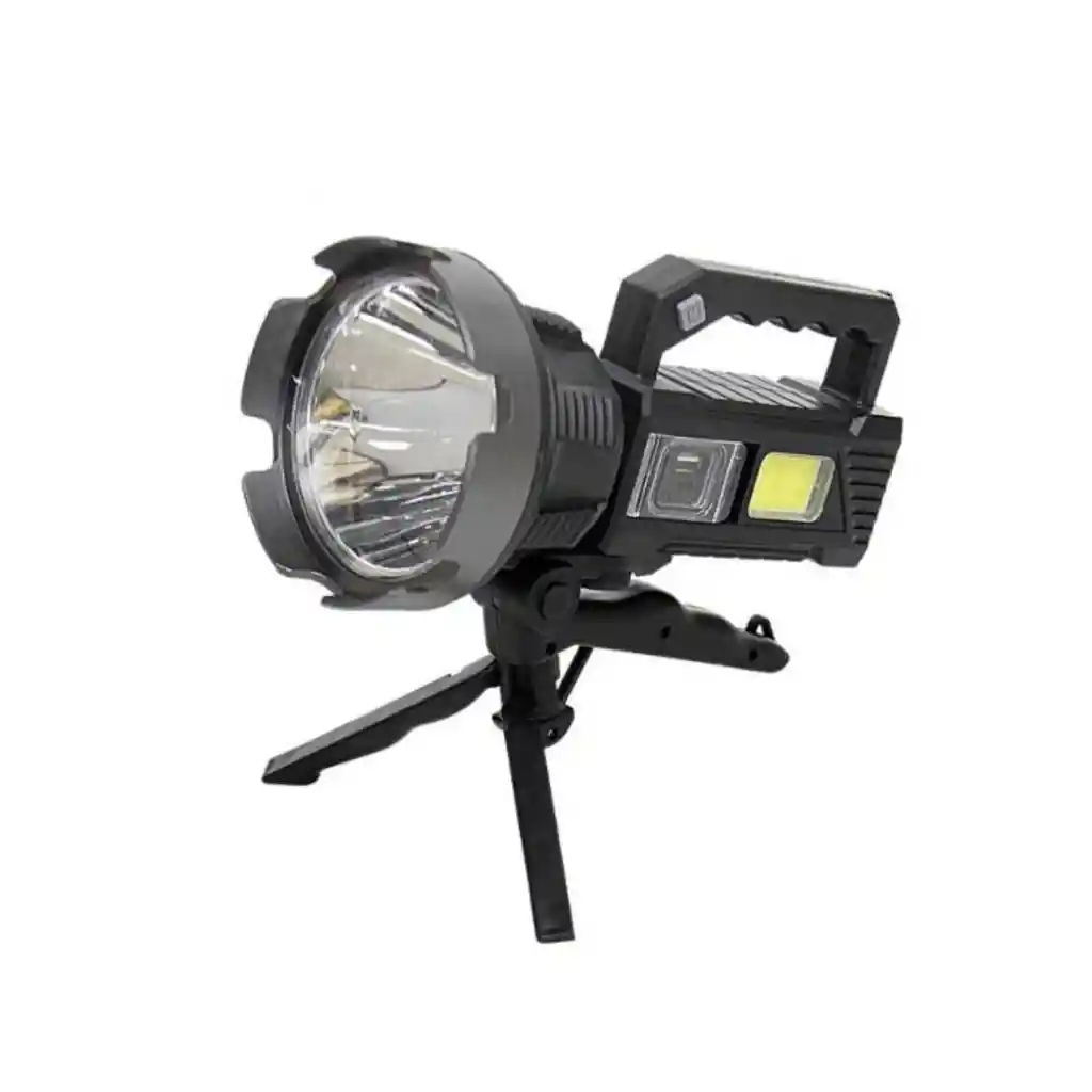 Linterna Luz Led Y Cob De 100w Exteriores Recargable