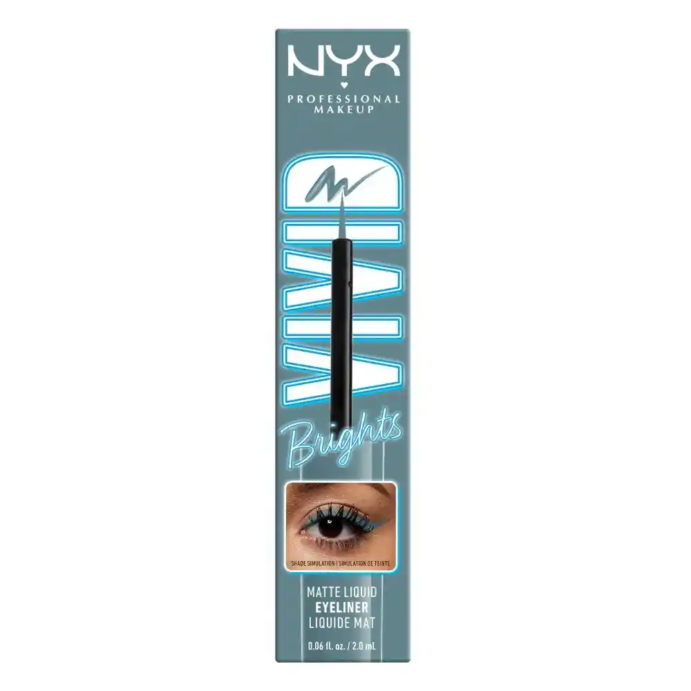 Delineador De Ojos Líquido Vivid Bright Liquid Liner - Cyan Simp