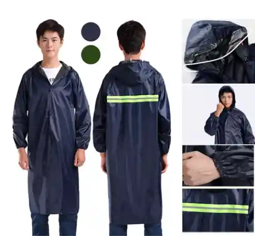 Poncho Resistente Impermeable Pvc Capa Para La Lluvia