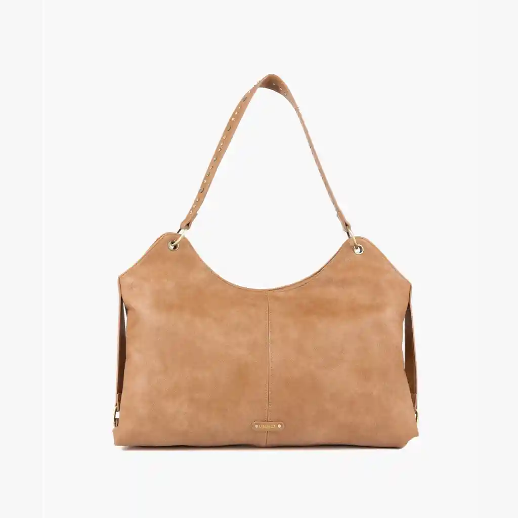 Cartera De Hombro Mujer Con Tachas Café