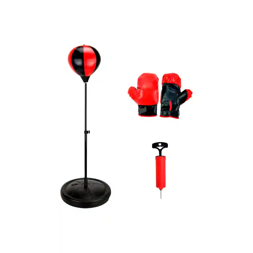 Juguete Kit De Boxeo Base Negro Rojo