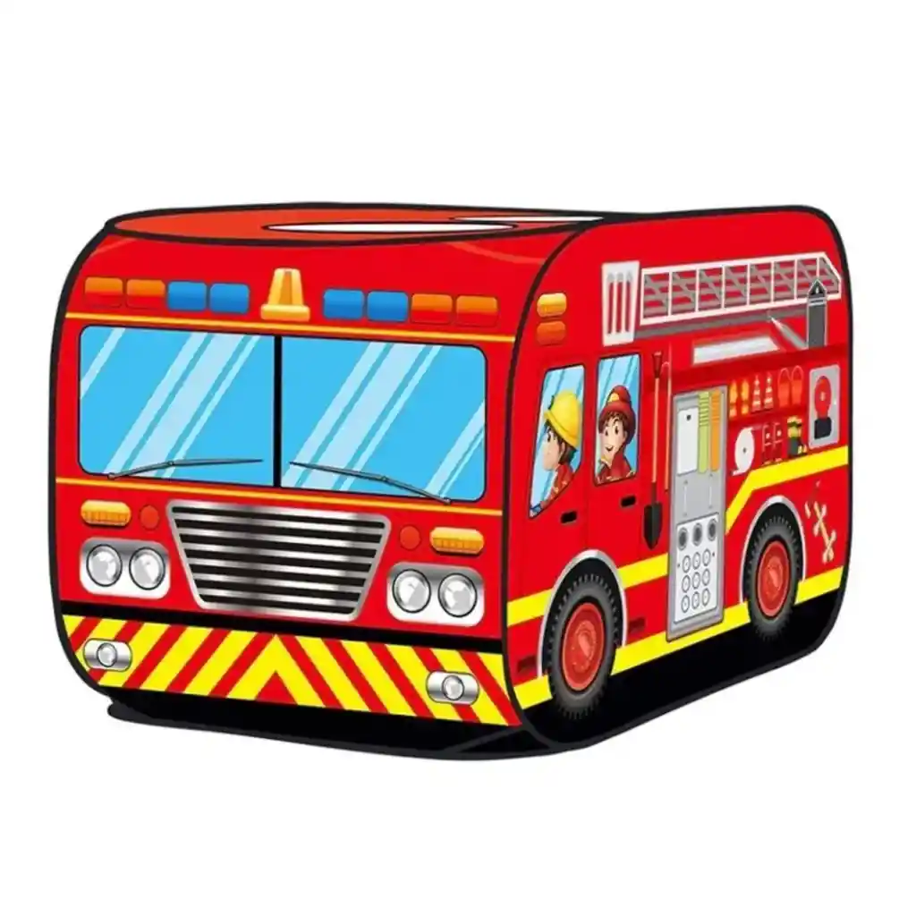 Carpa Armable Centro Juegos Camión Bomberos Infantil 112x72x72cm