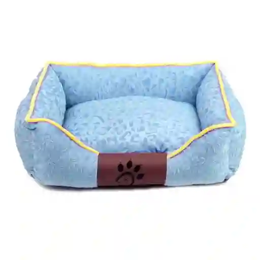 Cama Mascota Ultrasuave Gato Perro 36x46 Cm Colchón Celeste