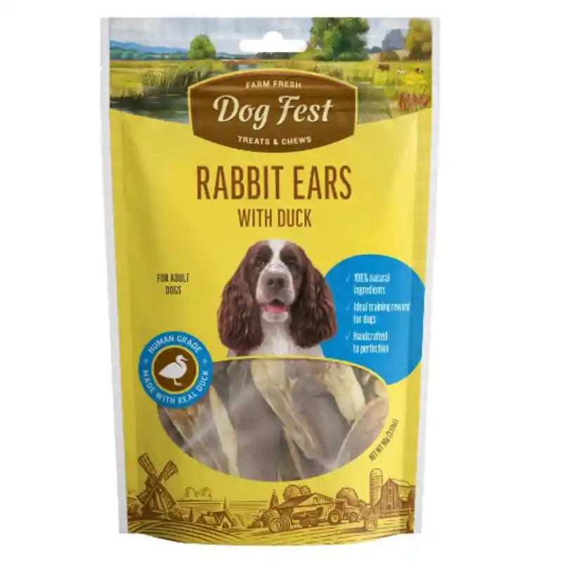 Dog Fest Orejas De Conejo Con Pato 90g