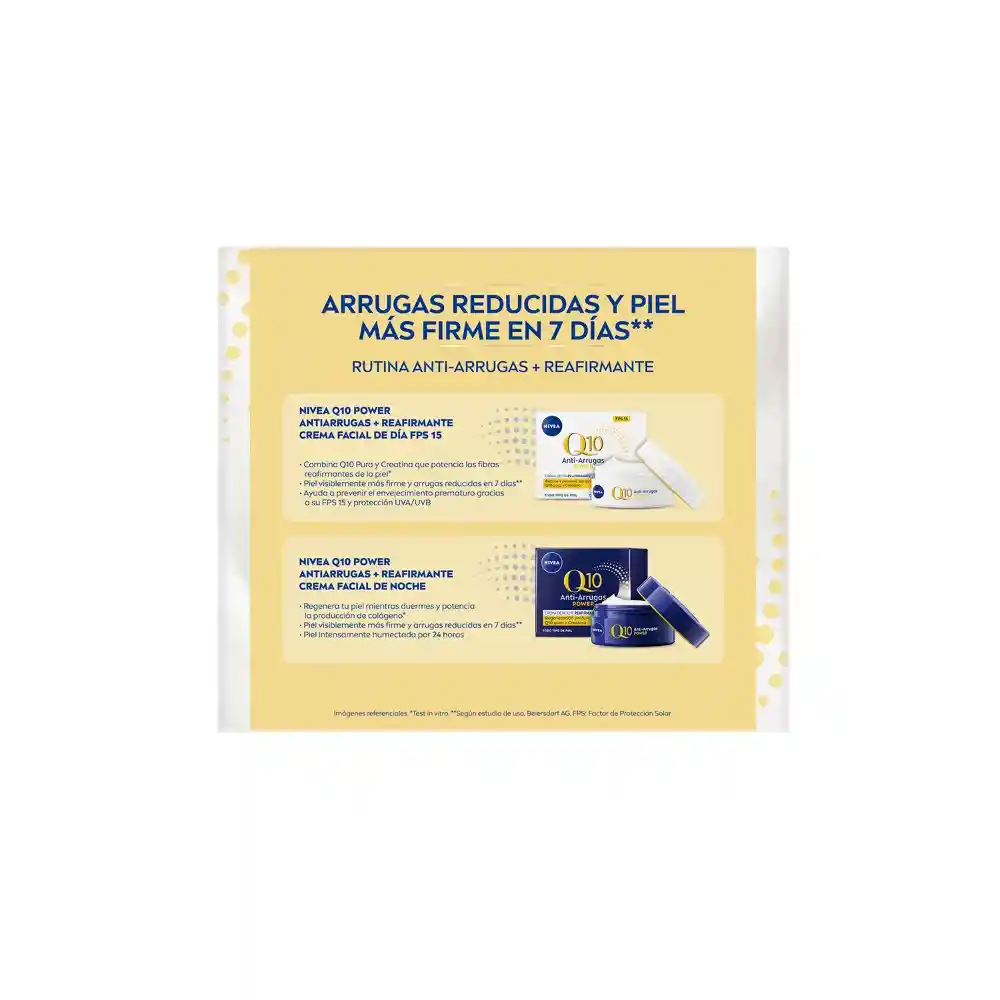 Pack Q10 Anti-arrugas Crema Facial Día Fps 15 50ml + Noche 50ml
