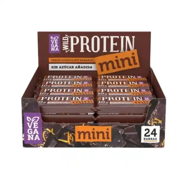 Wild Protein Mini Vegana Chocolate Naranja 24 Unidades