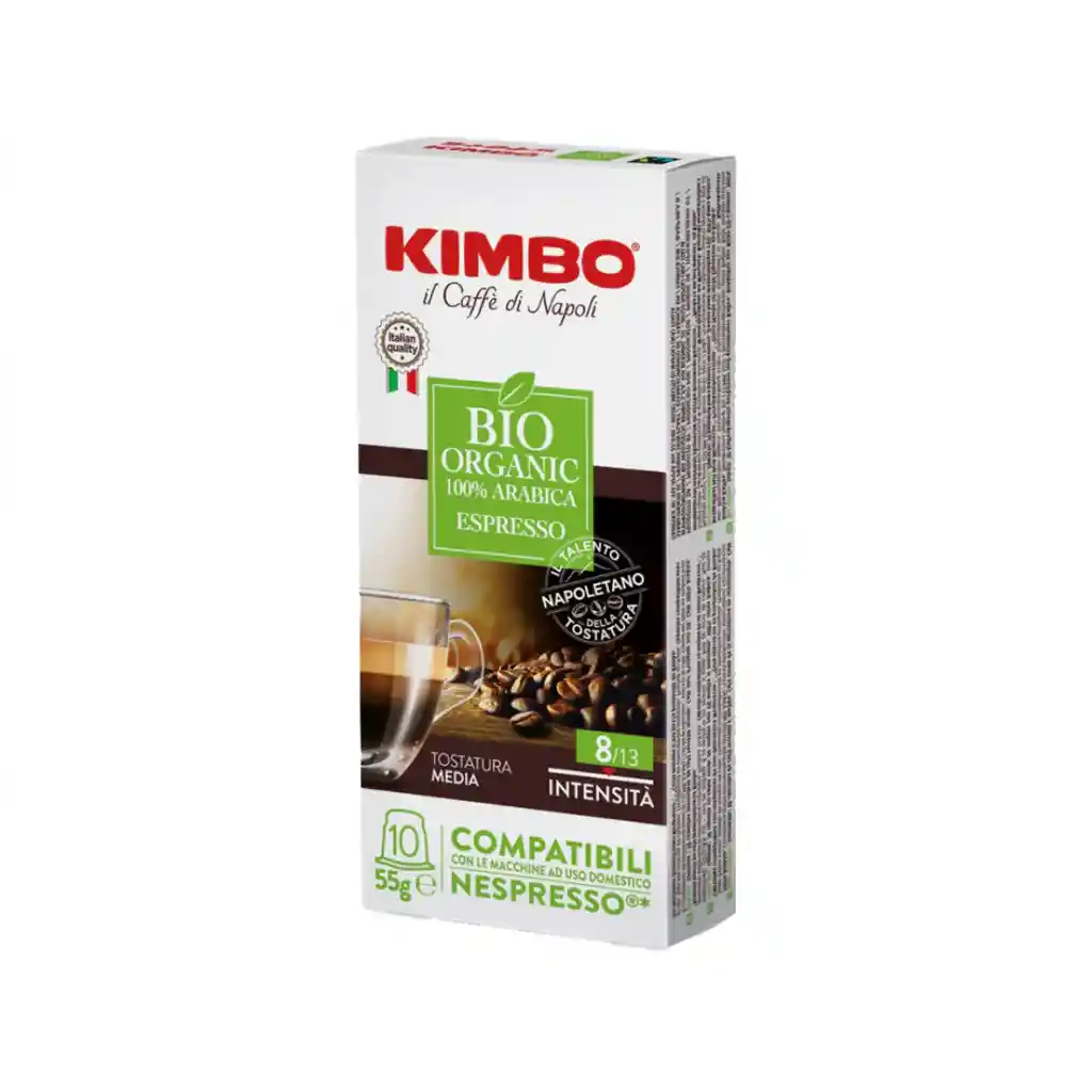 10 Cápsulas De Café Kimbo Bio Organic Para Nespresso