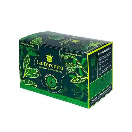 Té Verde Frutal Piña Mango La Teresita 20 Bolsitas