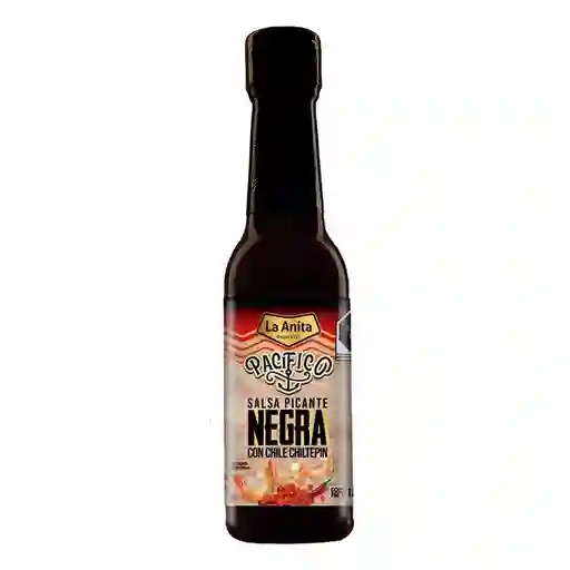 Aji Salsa Picante Negra Con Chile Chiltepin La Anita 150ml