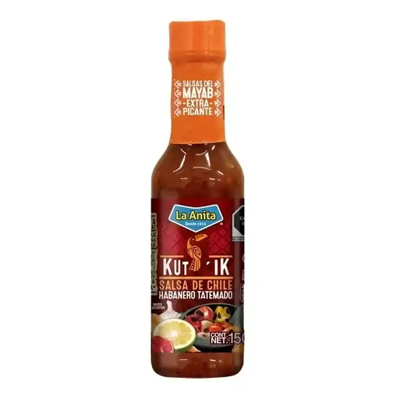 Aji Salsa Habanero Tatemado Kut-ik La Anita 150ml