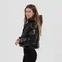 Parka Acolchada Metalizada Negra L