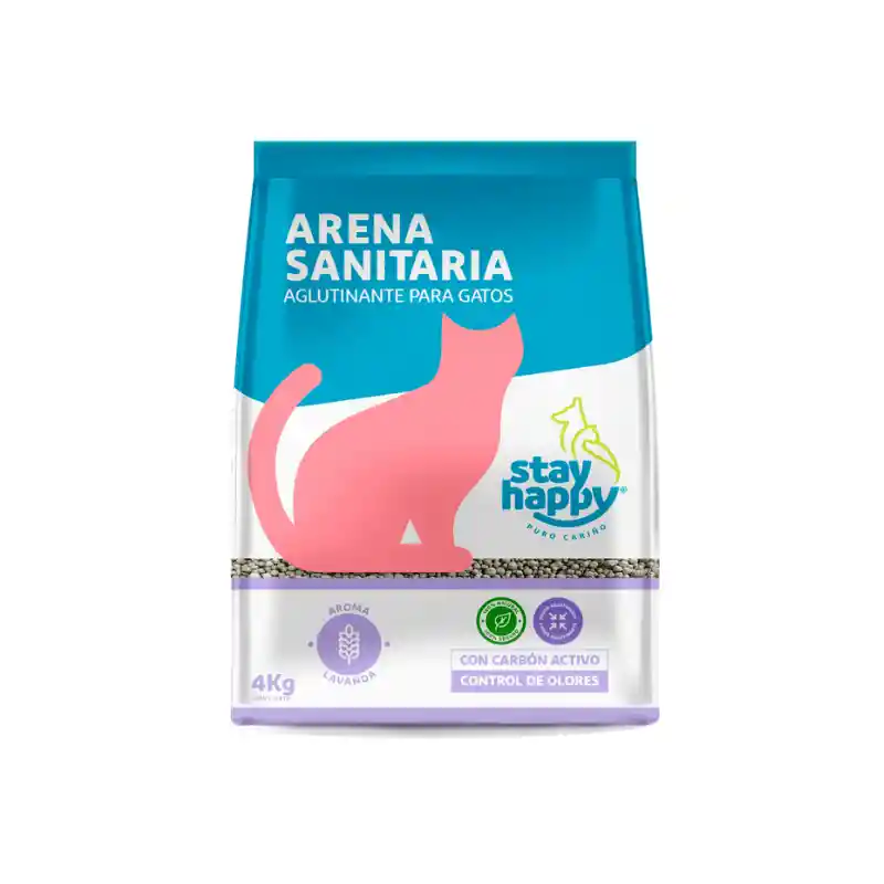 Arena Sanitaria Stay Happy Lavanda 4 Kg