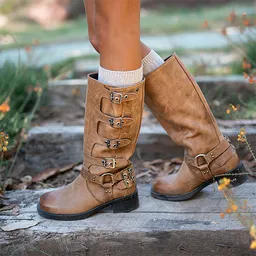 Bota Alta Café Hebillas 40