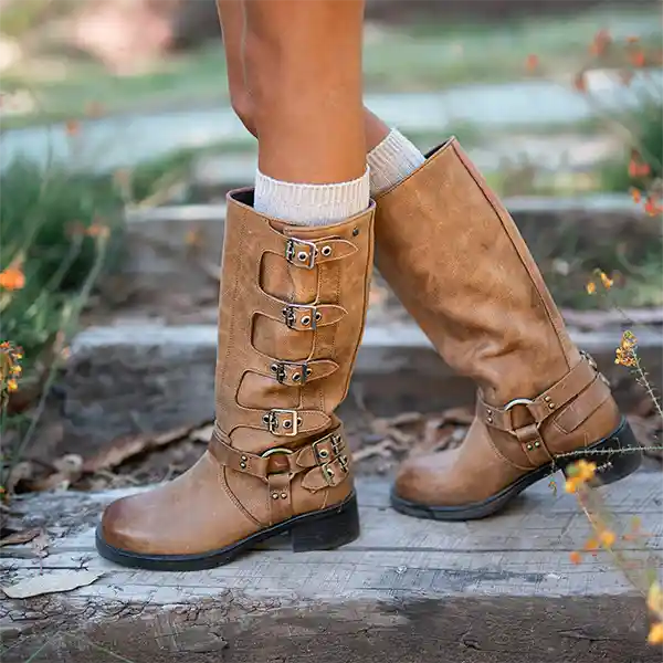 Bota Alta Café Hebillas 37