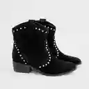 Botín Negro Tachas 37