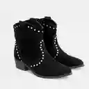 Botín Negro Tachas 36