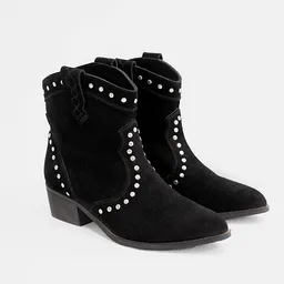 Botín Negro Tachas 35