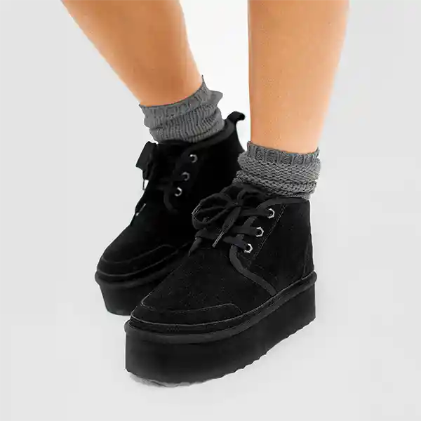 Botín Con Plataforma Negro Interior Chiporro 36